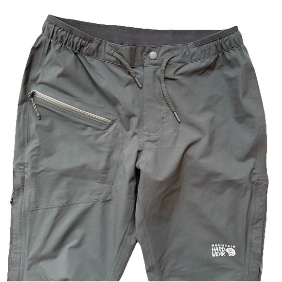 Mountain Hardwear Women’s Small Short Black Stretch Ozonic Pants Waterproof - Picture 3 of 16